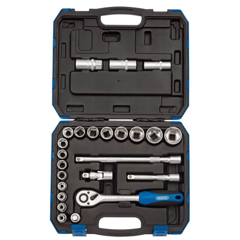 Metric Socket Set, 1/2" Sq. Dr. (24 Piece)