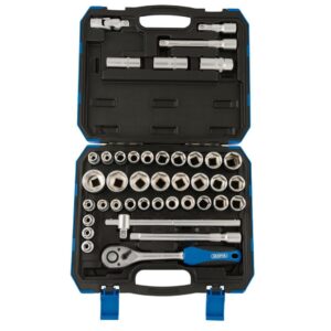 Combined MM/AF Socket Set, 1/2" Sq. Dr. (41 Piece)