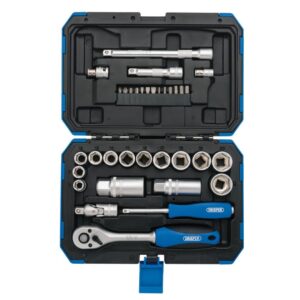 Metric Socket Set, 3/8" Sq. Dr. (34 Piece)