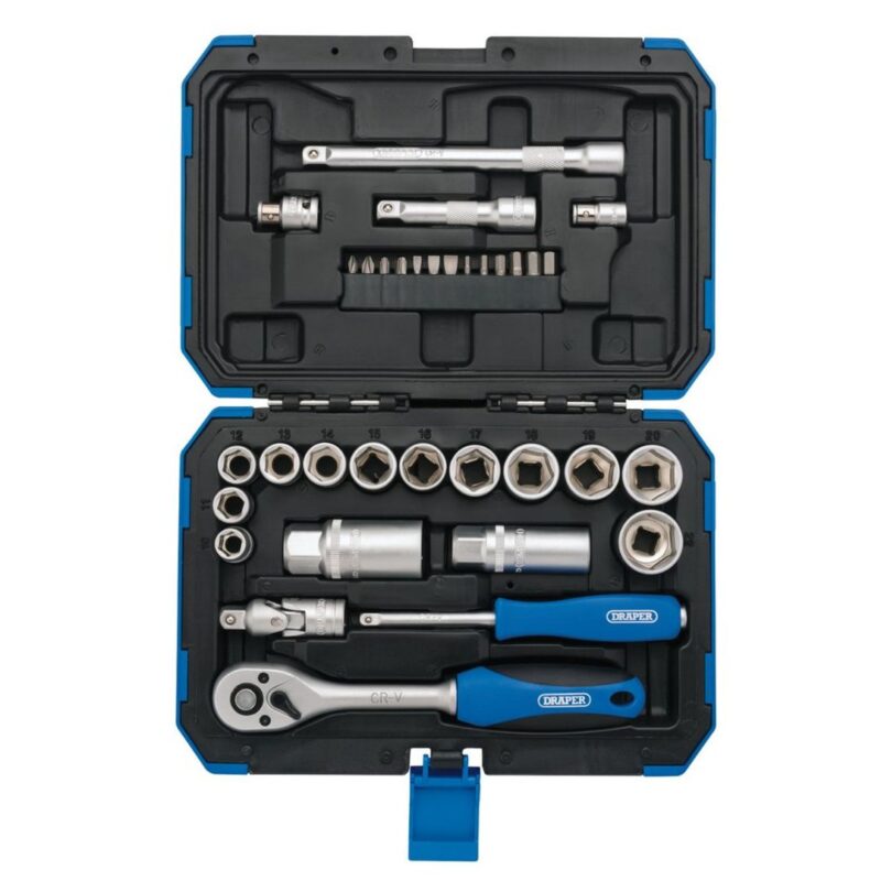 Metric Socket Set, 3/8" Sq. Dr. (34 Piece)