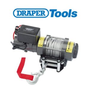 Draper Expert Quality 12V Recovery Winch, 1134kg Pulling Capacity