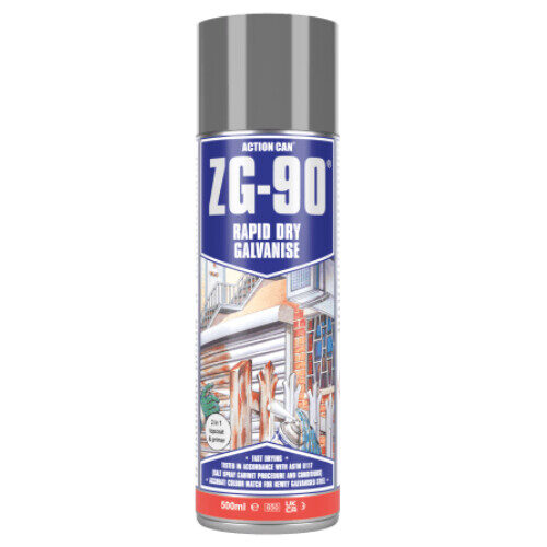 ZG-90 Rapid Dry Galvanise & Anti-Rust Sliver Paint with Primer 500ml