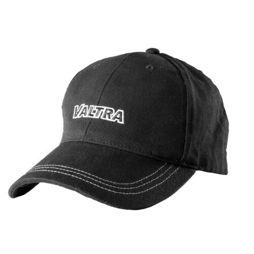 Valtra Peak Cap Black With White Stitching