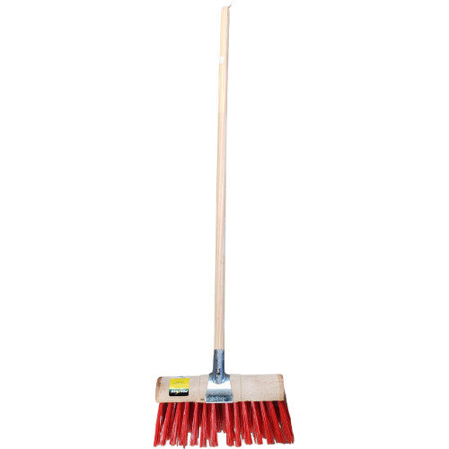 Complete Premier 13" Yard Broom with Clamp & HD Wooden Broom Handle 1 1/8" x 48"