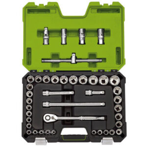 Draper Expert MM/AF Combined Socket Set, 1/2" Sq. Dr., Green (41 Piece)