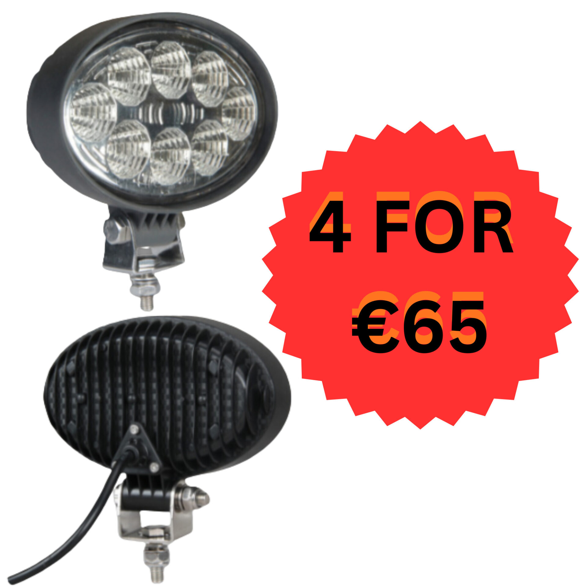 Trekker 6" LED Oval Work Lamp Bundle
