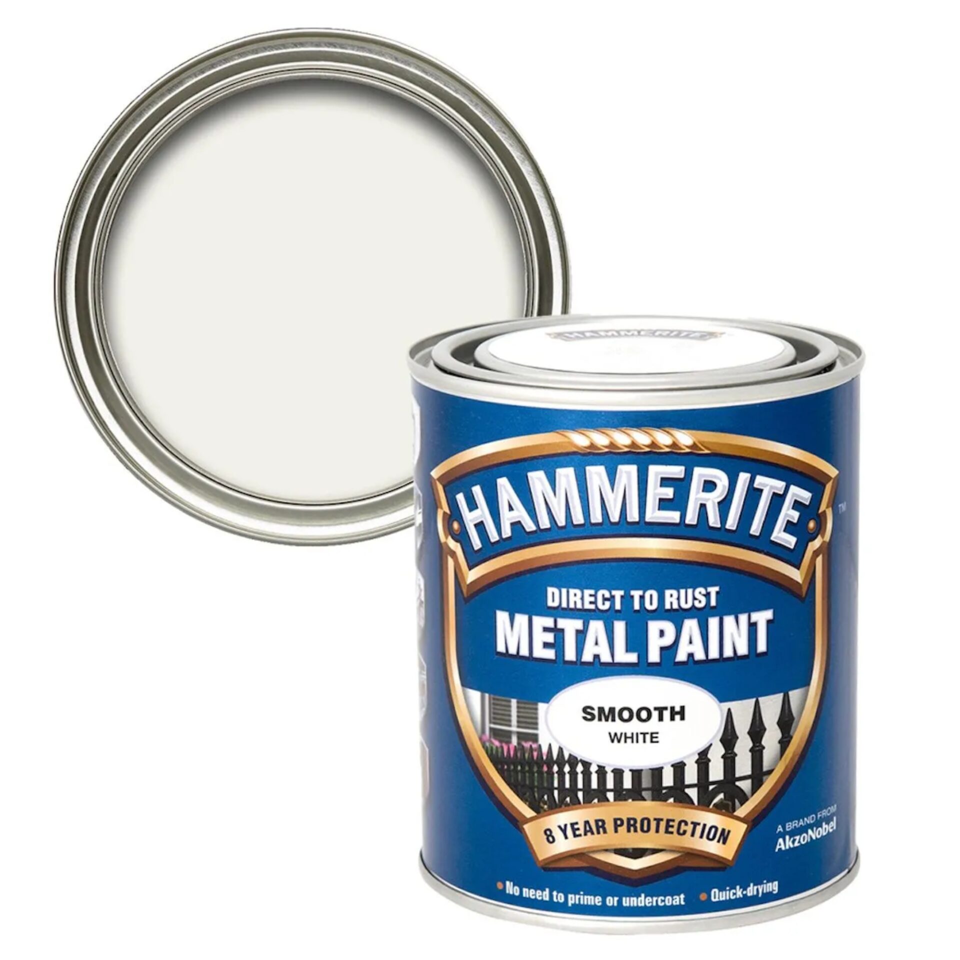 Hammerite Smooth White Metal Paint 250ml