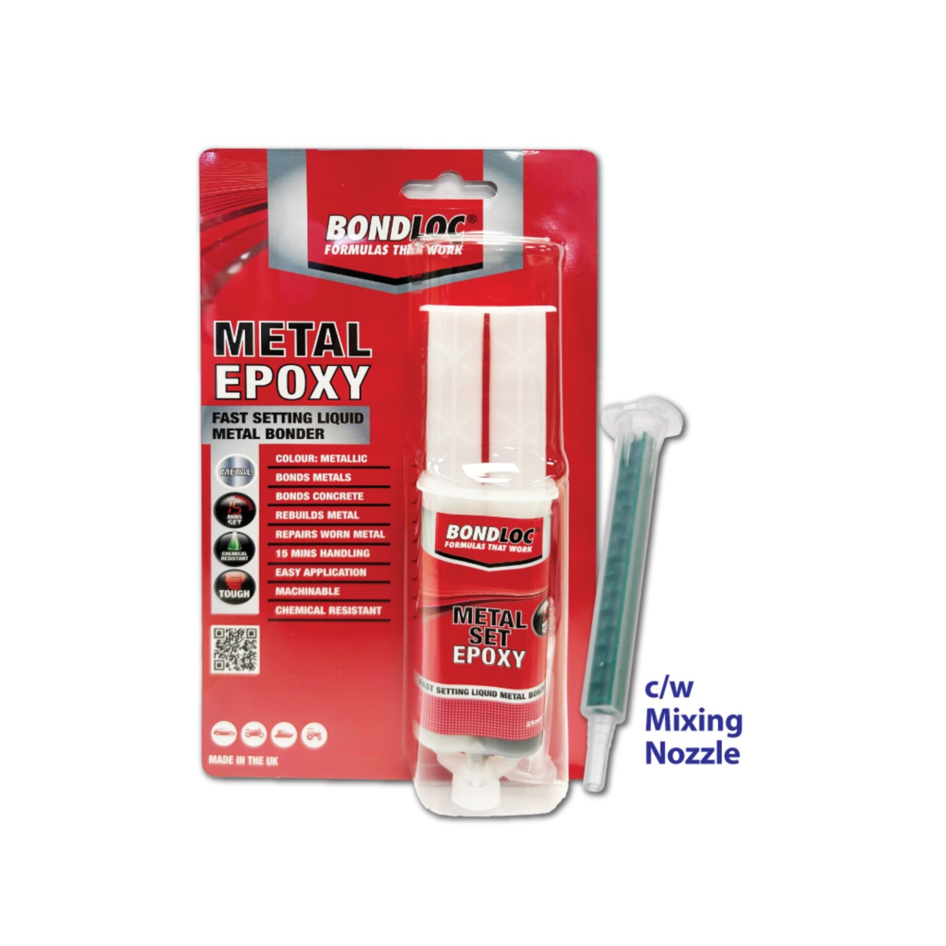 Bondloc Metal Epoxy Syringe 25ml