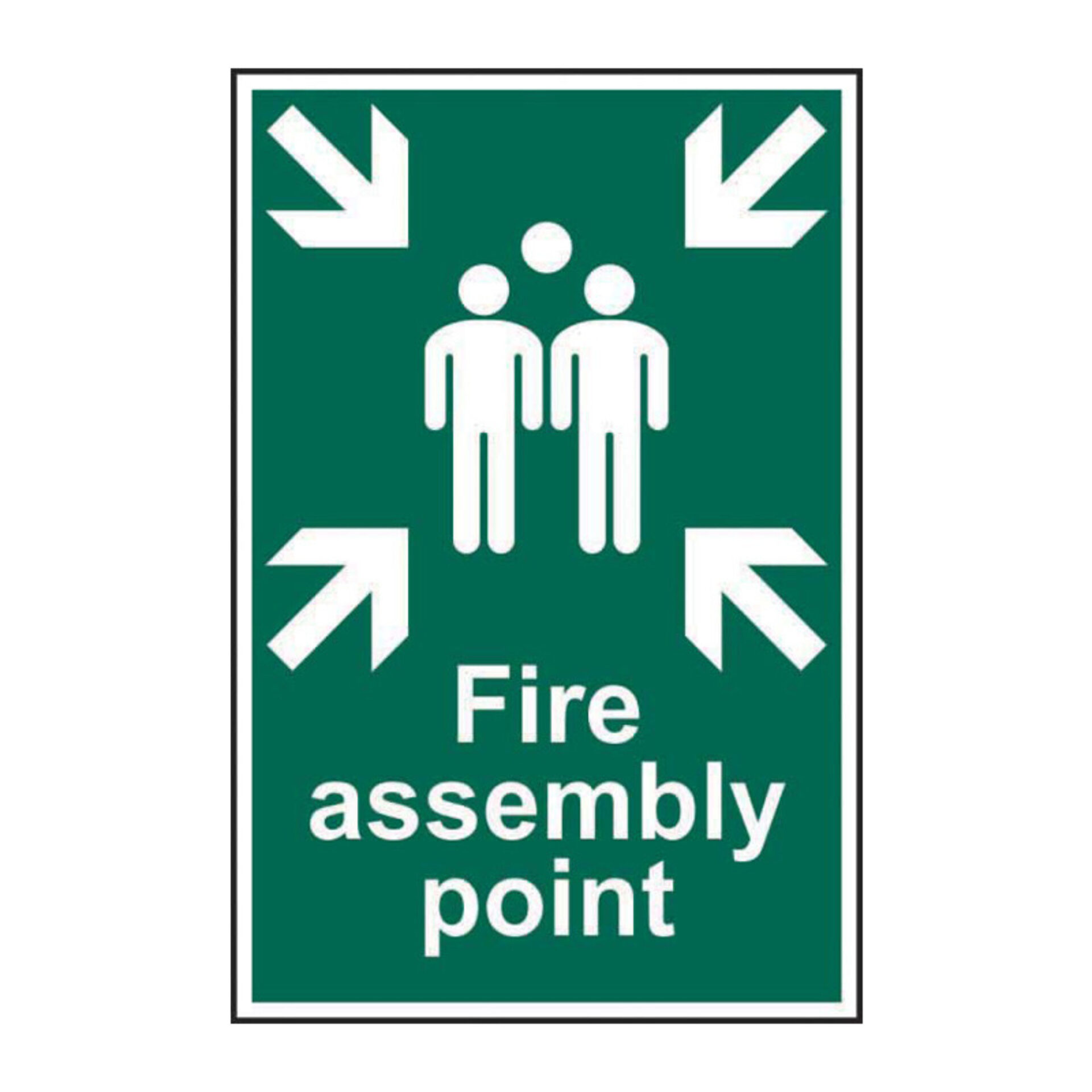 Fire Assembly Point Safety Sign - Self Adhesive PP (200 x 300mm)