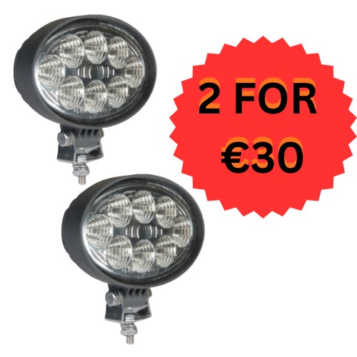 Trekker 6" LED Oval Work Lamp Bundle