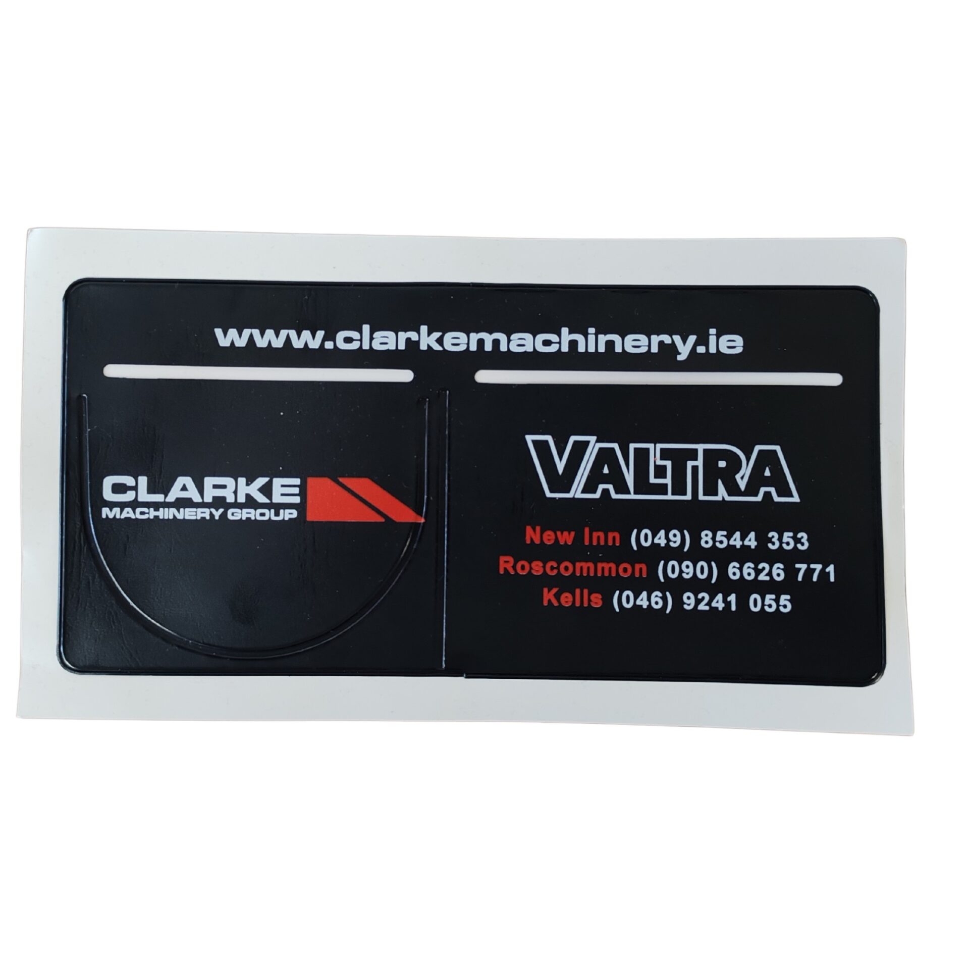 Clarke Machinery Irish Tax Disc Holder Black (2-Disc)