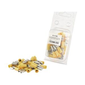 Pre Insulated Spade Terminal Female, 9.5mm, Yellow (4.0 – 6.0mm) (25 Pack)