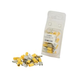 Pre Insulated Spade Terminal Female, 9.5mm, Yellow (4.0 – 6.0mm) (25 Pack)