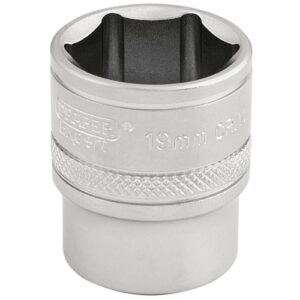 Draper Expert 6 Point Metric Socket, 3/8" Sq. Dr., 19mm