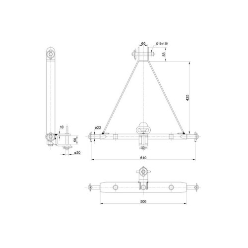 Drawbar Frame Hitch System Cat 1 - Image 5