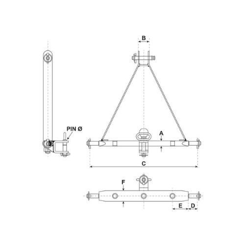 Drawbar Frame Hitch System Cat 1 - Image 3