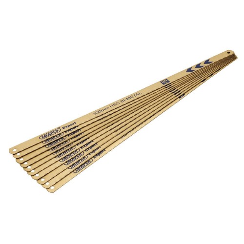 Draper Expert Bi-metal Hacksaw Blades, 300mm, 24tpi (Pack of 10)