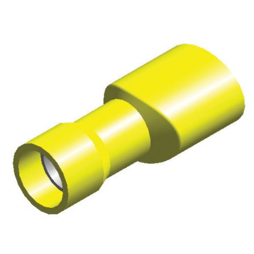 Yellow Term Insulated F-Spade 6.3mm (Pack Of 25)