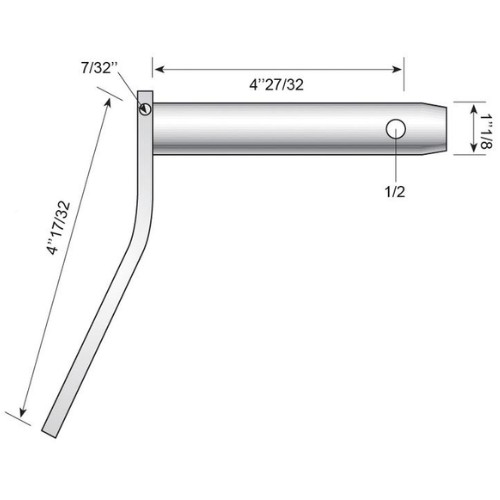 Lower Link Pin - Double shear 28 x 123mm (CAT 2) - Image 3