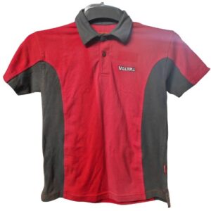 Kids Valtra Tennis T Shirt - Black & Red 140CM