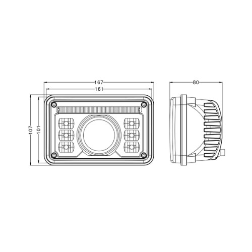 247 4x6" LED Rectangular Work Lamp | 3000 Lumens - Image 3